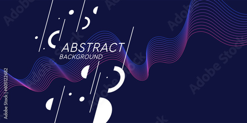 Trendy abstract art geometric background with flat, minimalistic style. Vector poster.