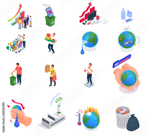 Consumerism Isometric Set
