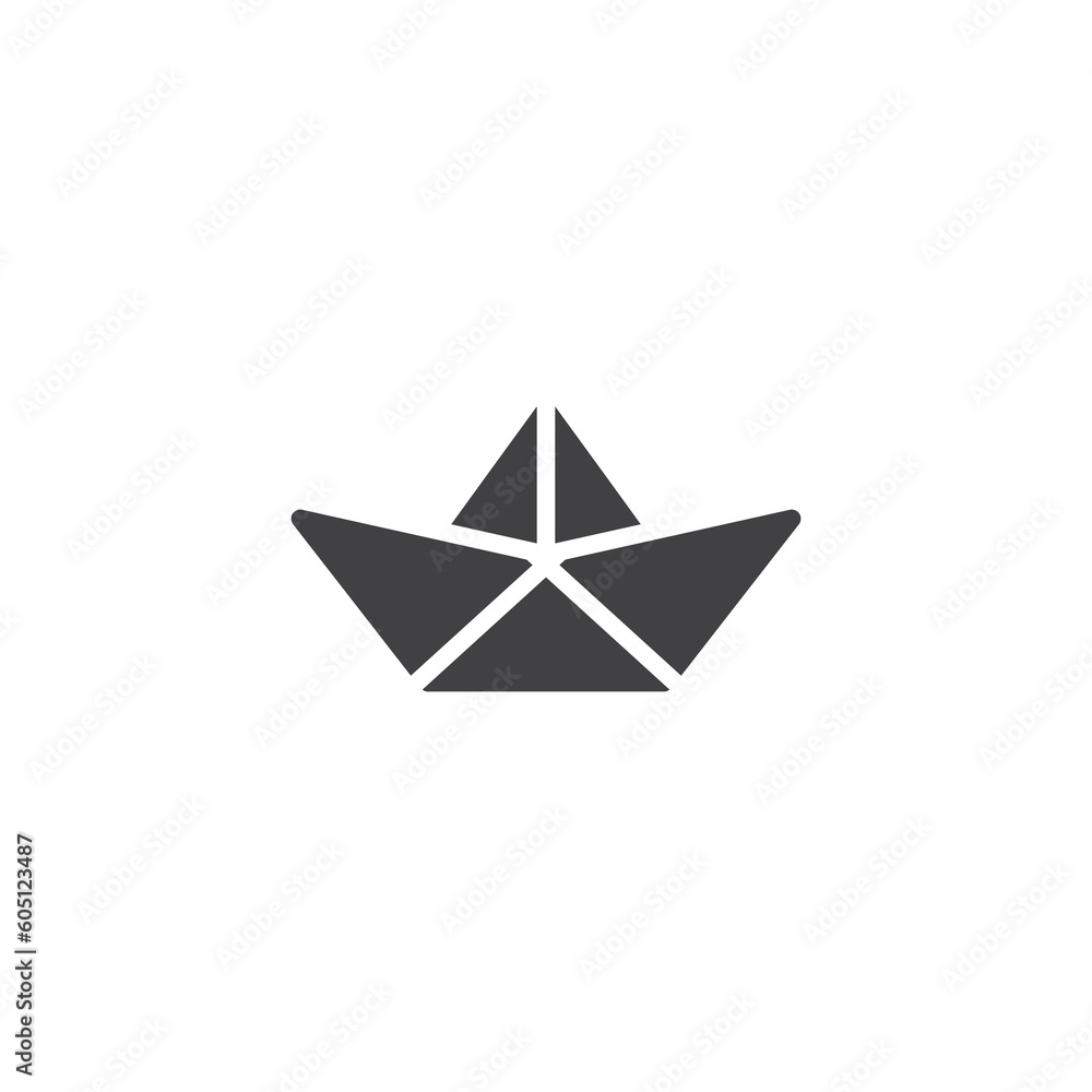 Paper ship vector icon Paper ship vector icon