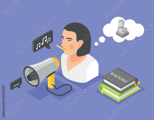Rhetoric Isometric Background