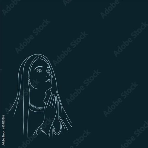 THESE HIGH QUALITY MOTHER MARIA VECTOR FOR USING VARIOUS TYPES OF DESIGN WORKS LIKE T-SHIRT, LOGO, TATTOO AND HOME WALL DESIGN