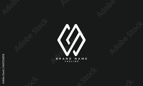 CM, MC, Abstract initial monogram letter alphabet logo design