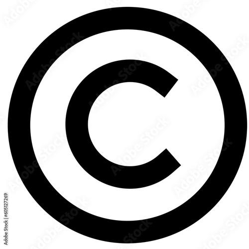 copyright symbol in a circle png icon  photo