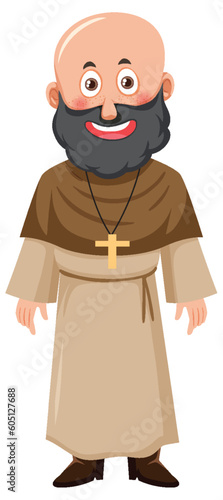 A priest cartoon character
