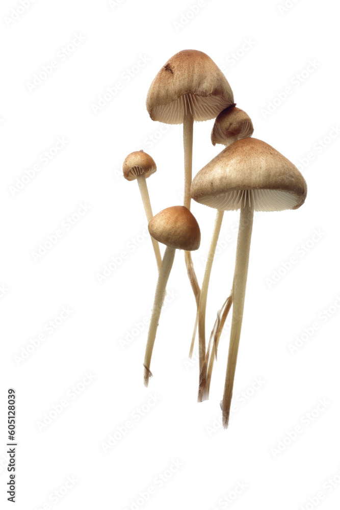a Psilocybin (Magic Mushrooms), psychedelic-themed, mental and physical healing, photorealistic illustrations on a transparent background cutout in PNG. generative ai a Psilocybin (Magic Mushrooms), psychedelic-themed, mental and physical healing, photorealistic illustrations on a transparent background cutout in PNG. generative ai