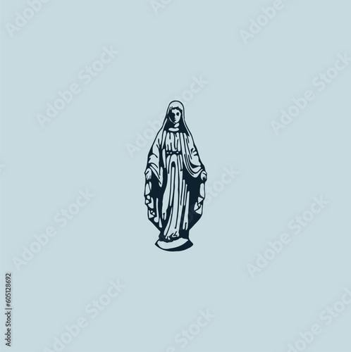 THESE HIGH QUALITY MOTHER MARIA VECTOR FOR USING VARIOUS TYPES OF DESIGN WORKS LIKE T-SHIRT, LOGO, TATTOO AND HOME WALL DESIGN