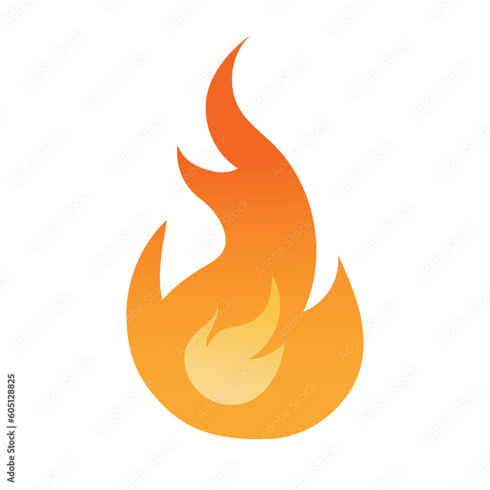 illustration of a fire vector icon object  on png back ground
