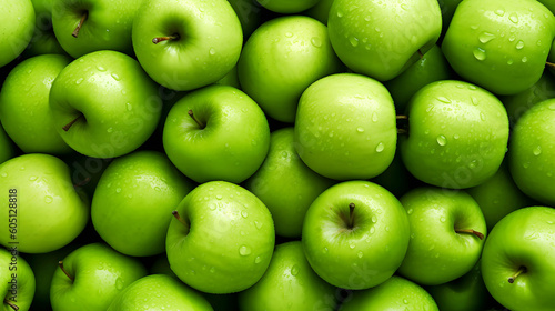 Ripe green apple background