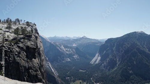 Yosemite valley from the top during summer