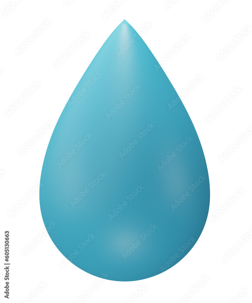 Drop water isolated on transparent background. ecology concept. 3D render illustration Drop water isolated on transparent background. ecology concept. 3D render illustration