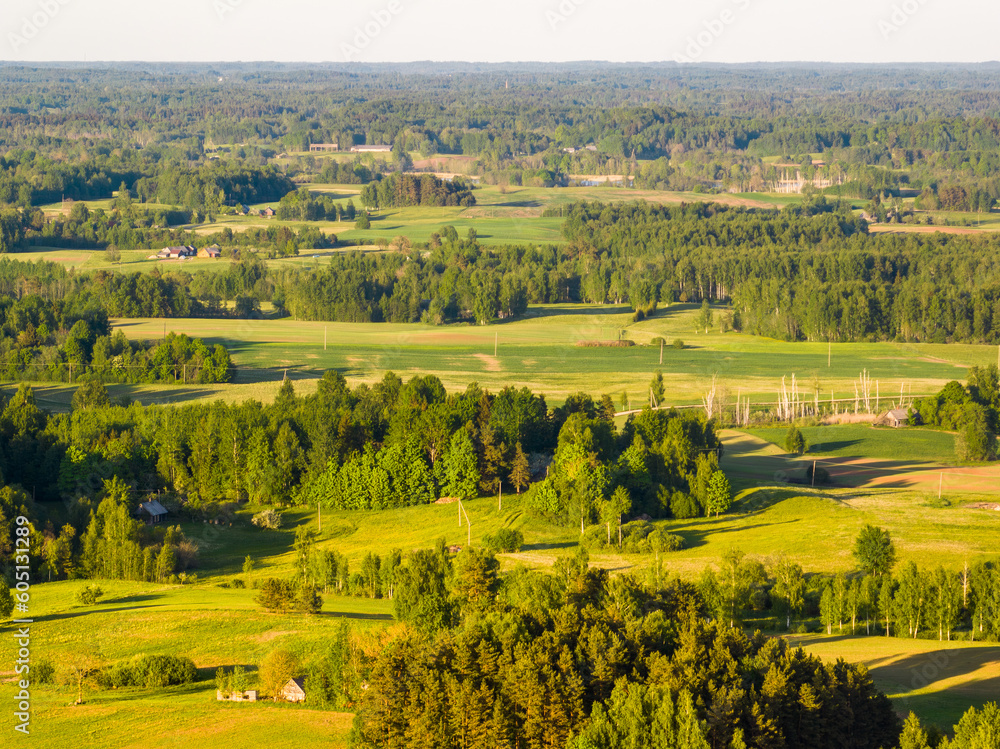 Landscape Latvia, in the countryside of Latgale. By Lake Sivers