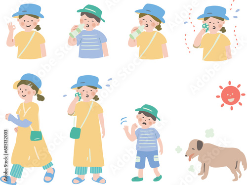 熱中症対策・暑がる人