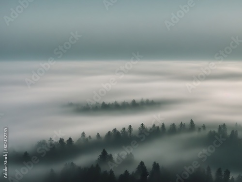 Mist over the forest, Ai Generative © Сергій Андрусевич