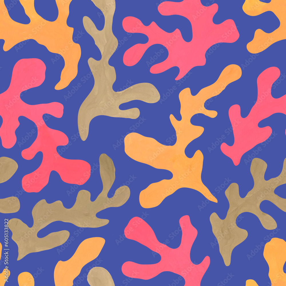Floral seamless pattern in a minimalist style Floral seamless pattern in a minimalist style