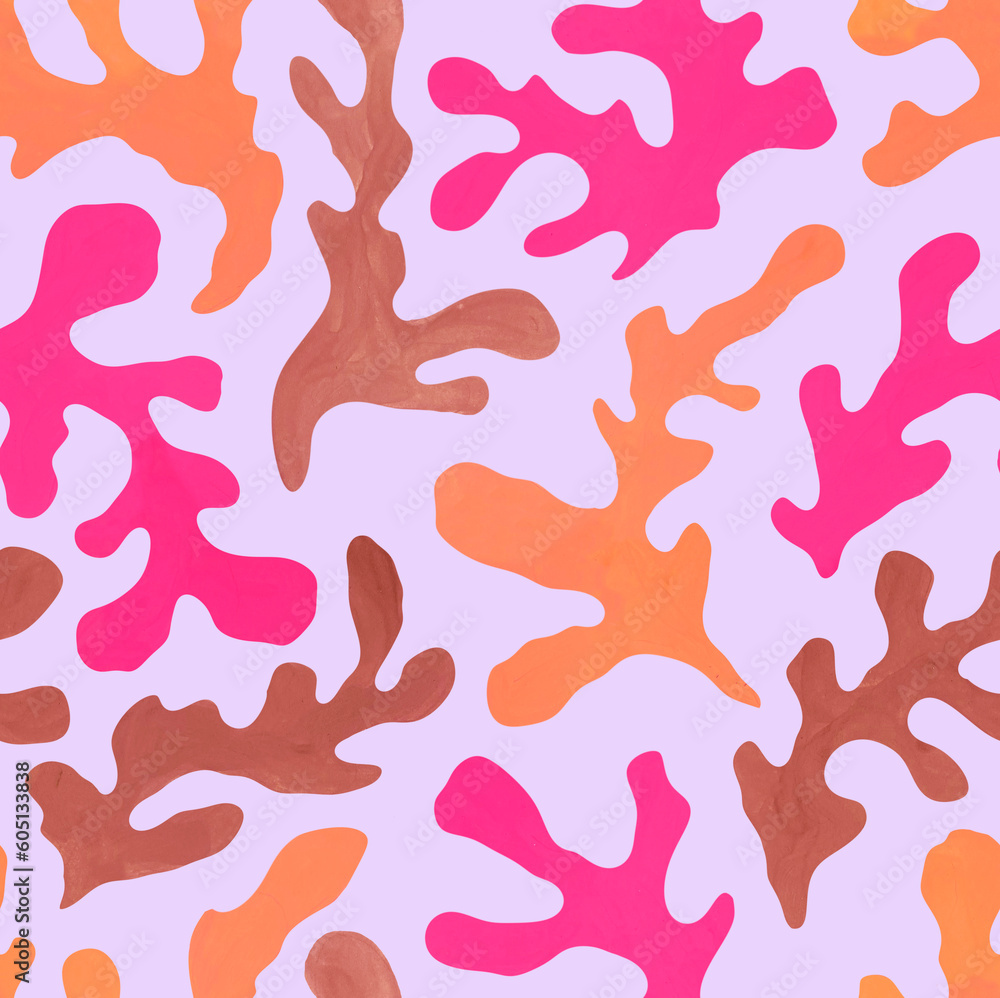Floral seamless pattern in a minimalist style Floral seamless pattern in a minimalist style