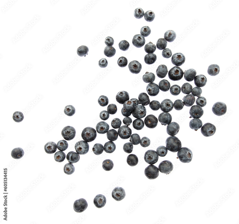 Ripe blueberries isolated on white background. Ripe blueberries isolated on white background.