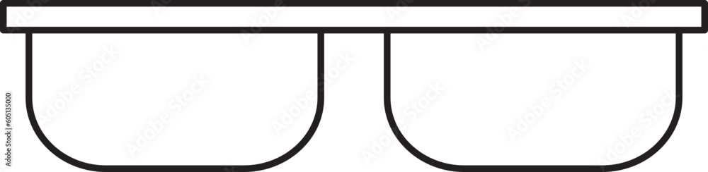 Fototapeta premium Sunglasses outline icon