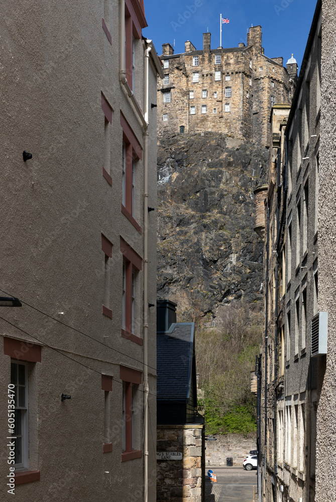 Edinburgh Scotland. Castle. Alley. 