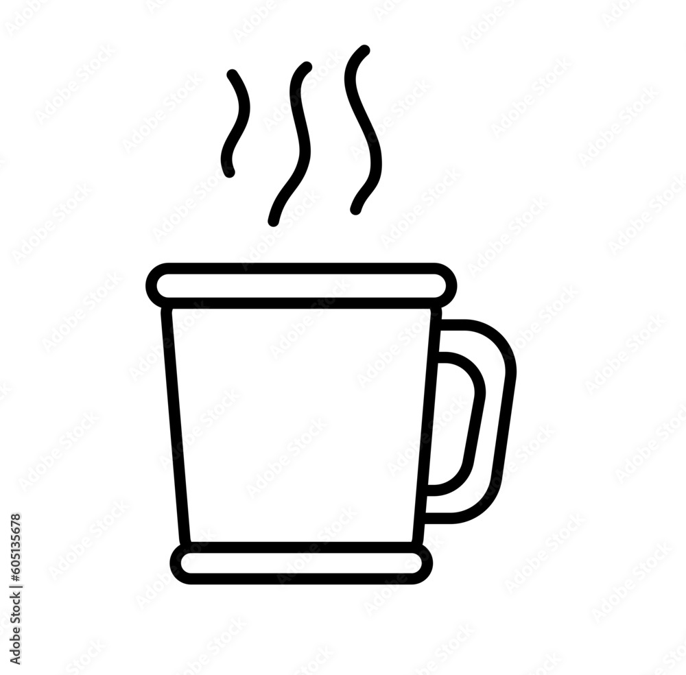 Coffee camping vacation outline icon Coffee camping vacation outline icon