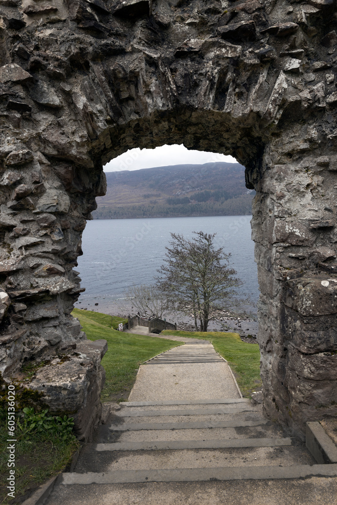 Loch Ness. Urquhart Castle. Lake. Scotland. Ruin of an medieval castle. Loch Ness. Urquhart Castle. Lake. Scotland. Ruin of an medieval castle.