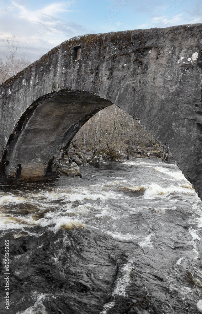 Historic stone bridge at Loch Ranghoch, river tummel, Scotland. Historic stone bridge at Loch Ranghoch, river tummel, Scotland.