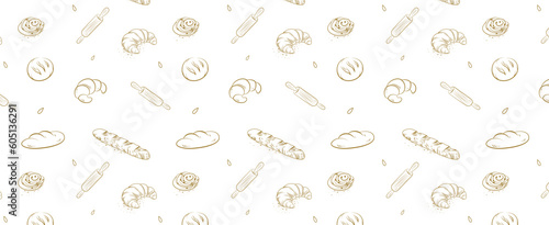 background with bread. Bread vector hand drawn set illustration in graphic style. Vector hand drawn vintage engraving illustration for poster, label and menu bakery shop