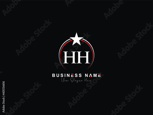 Letter Hh h&h logo vector, professional hh logo letter with star design