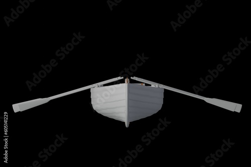 3d illustration. Ship boat jolly