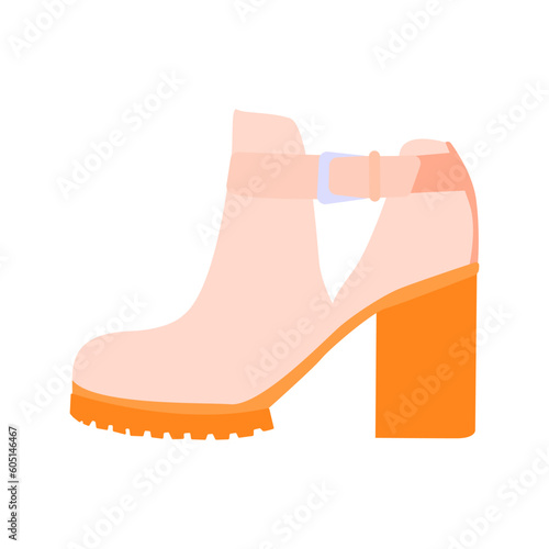 Chelsea shoes illustration in color cartoon style. Editable vector graphic design.