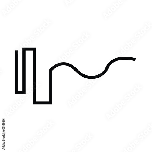 digital to analog signal vector illustration eps