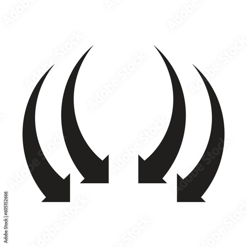 arrow air flow icon vector illustration eps 
