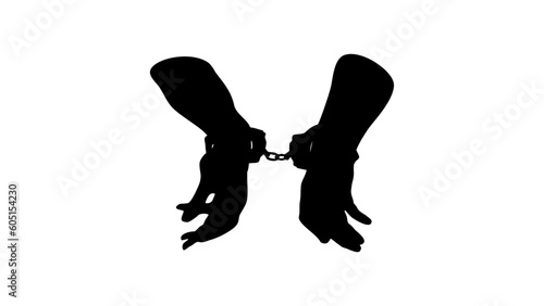 hands in handcuffs silhouette