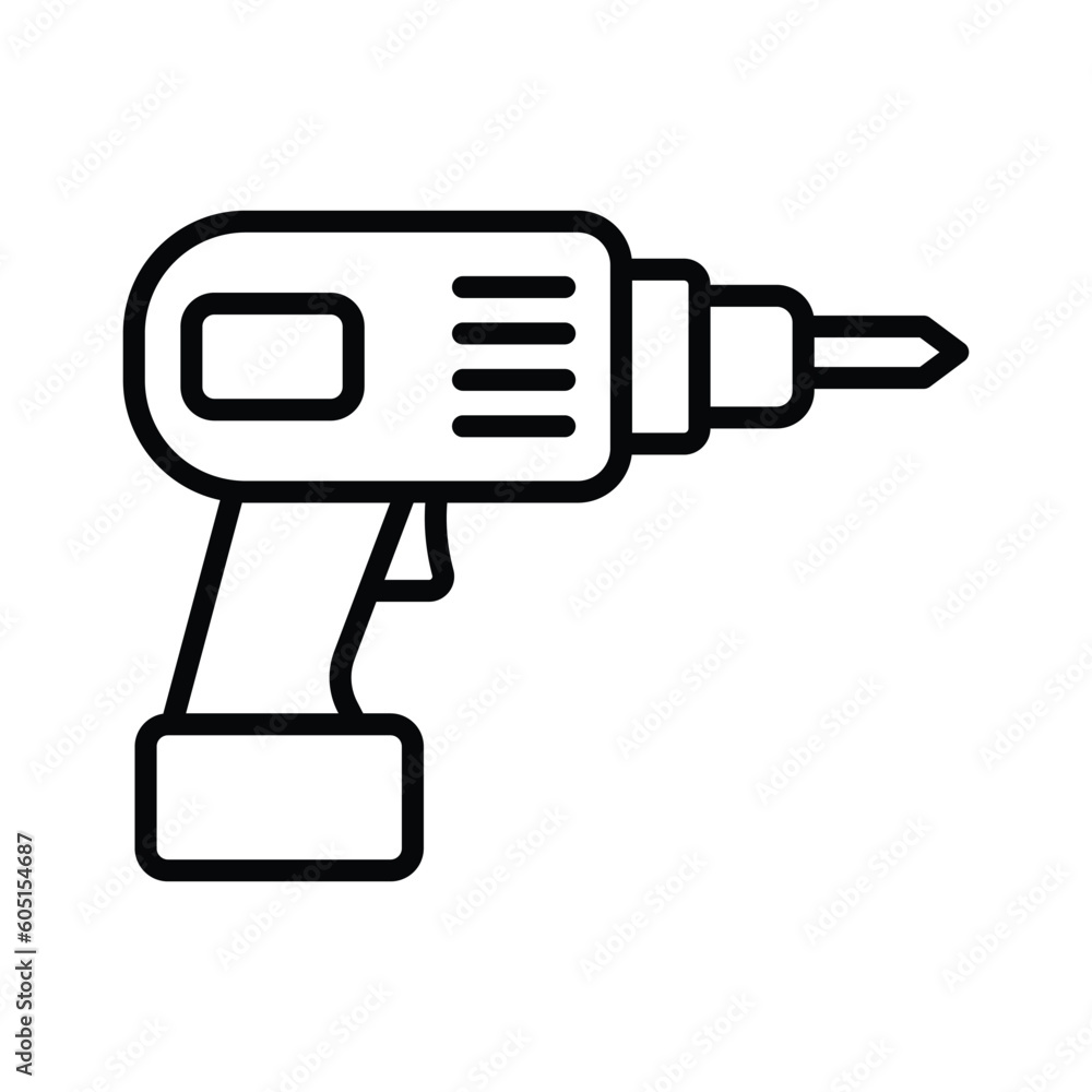 drill icon vector design template in white background drill icon vector design template in white background