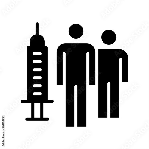 Solid vector icon for vaccination programme which can be used various design projects.