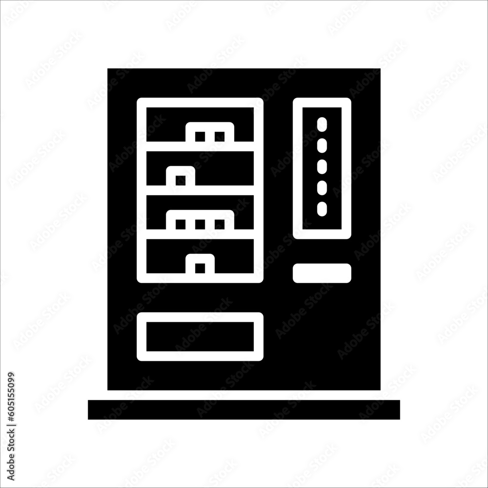 Solid vector icon for vending machine which can be used various design projects. Solid vector icon for vending machine which can be used various design projects.