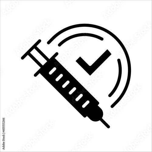 Solid vector icon for immunization which can be used various design projects.