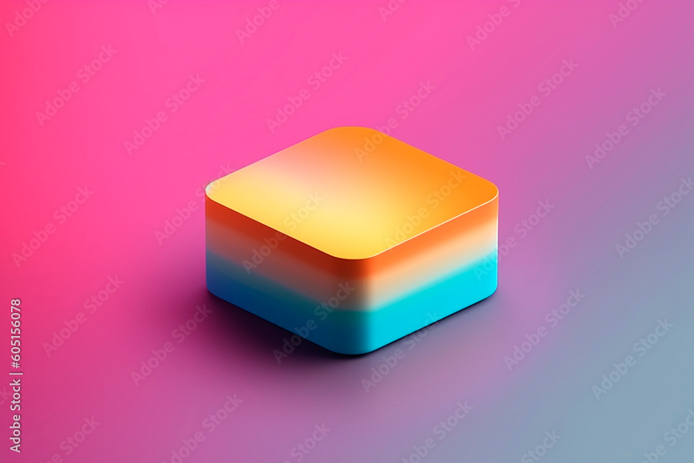 colorful plastic box created with Generative Ai technology colorful plastic box created with Generative Ai technology