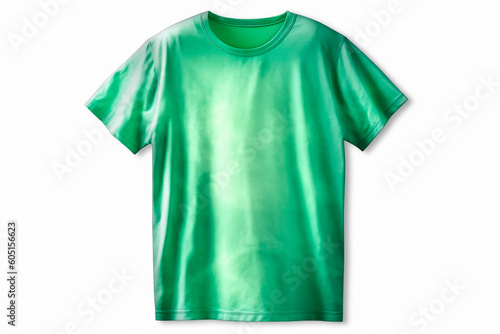green t shirt isolated on white background created with Generative Ai technology © Andrii Yablonskyi
