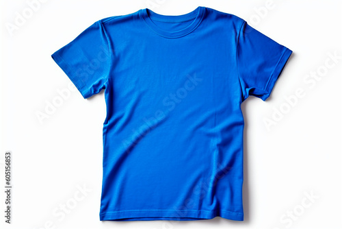 blue t shirt isolated on white background created with Generative Ai technology