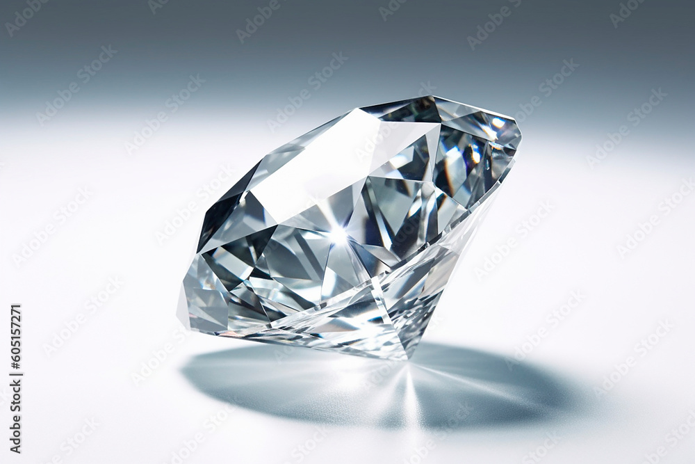 diamond on white background created with Generative Ai technology