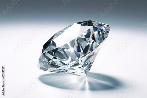 diamond on white background created with Generative Ai technology