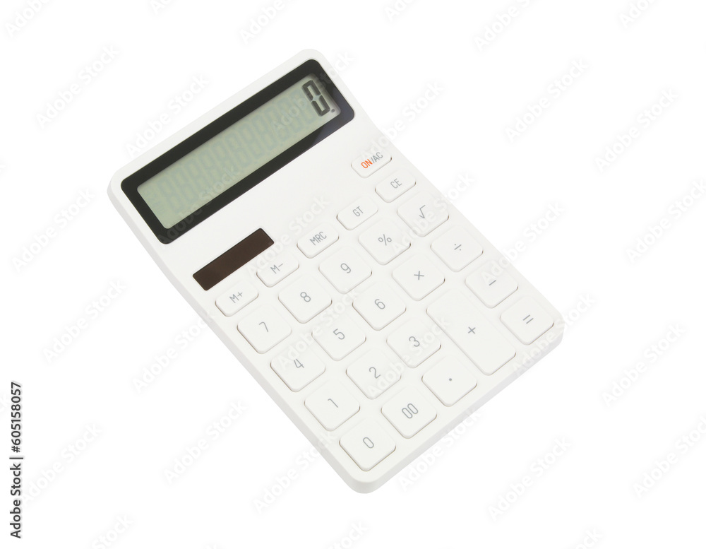 Calculator isolated on white background. Top view. Calculator isolated on white background. Top view.