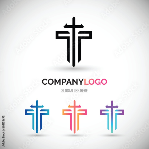 Minimalist Sword logo design 