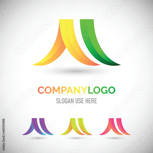 abstract colorful logo design 