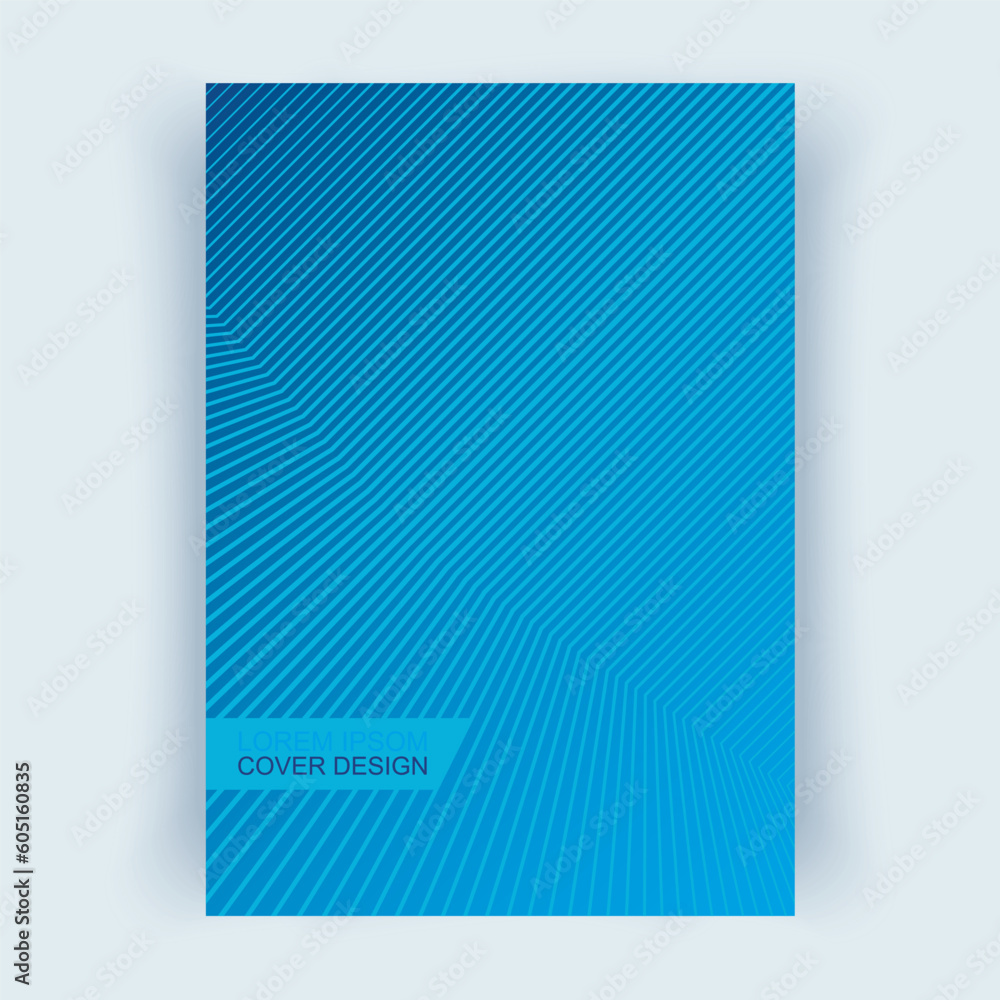 Cover layout, vertical orientation. Cover with abstract lines.