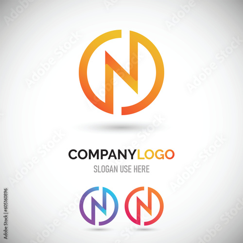 Minimalist N letter logo