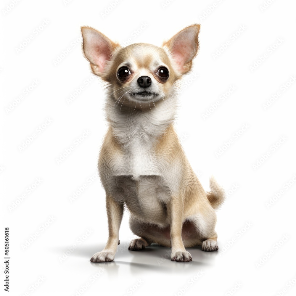 dog, chihuahua, pet, animal, puppy, white, cute, isolated, chihuahua,  canine, small, mammal, breed, white background, brown, adorable, sitting, purebred, domestic, portrait, pup, isolated on white, p