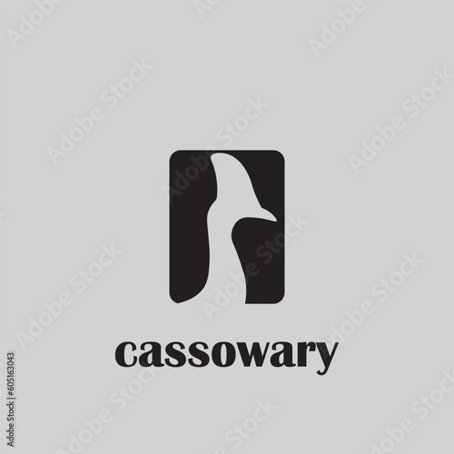 cassowary logo with minimalistic design