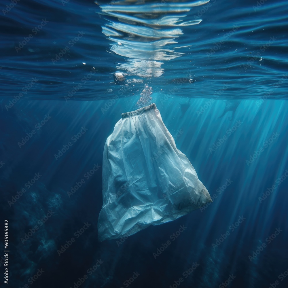 bottle, water, underwater, ocean, plastic bag, plastic, ocean ...