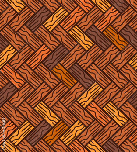 Wood Boards pattern seamless. Parquet background. Vector texture